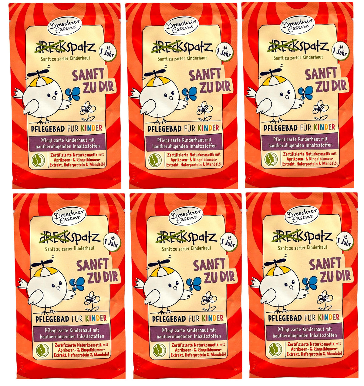 6er Pack Dresdner Essenz Pflegebad Sanft zu dir 6 x 60g