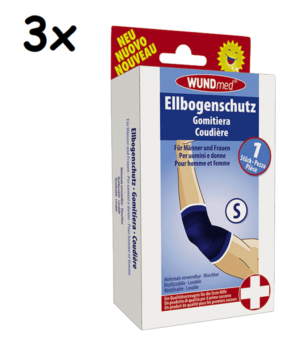 3 x WUNDmed Ellbogenschutz Bandage  Schutz vor Verletzungen Gr. M