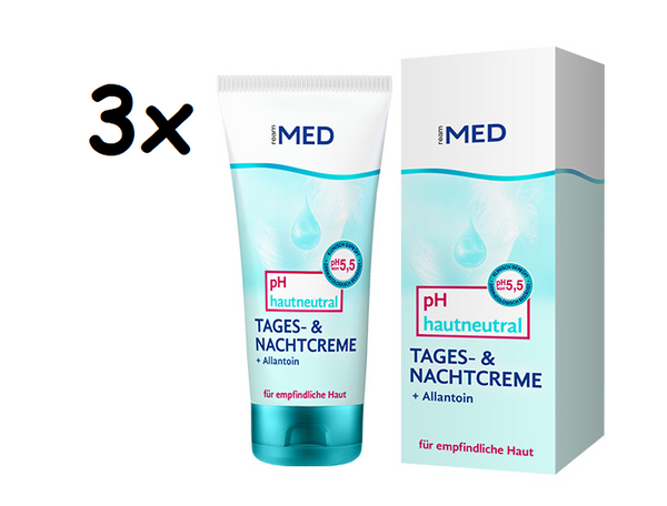 3x ReAm MED Tages & Nachtcreme Allantoin empfindliche Haut  3x 50ml