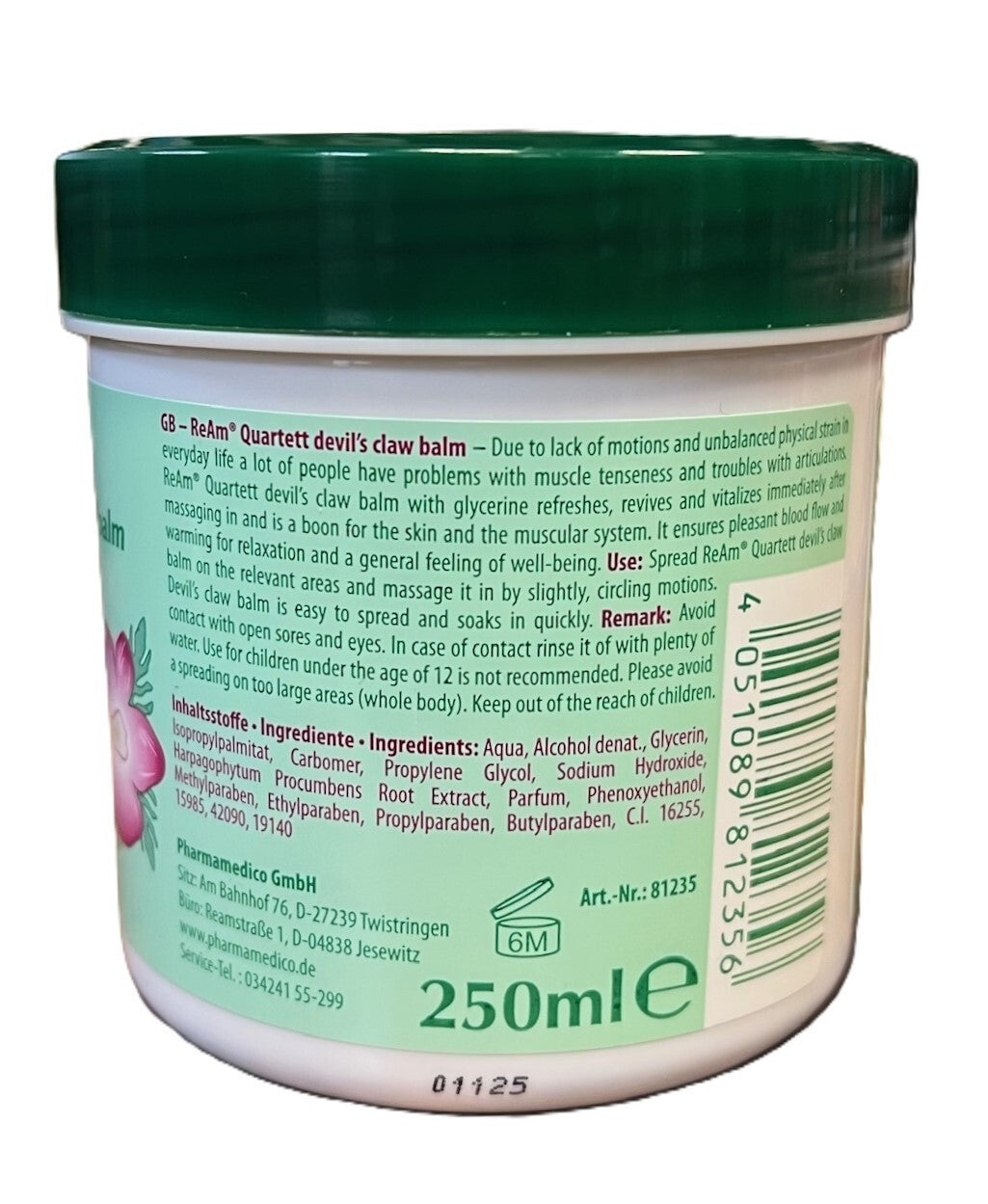 4x REAM QUARTETT  Teufelskrallenbalsam, 4x 250ml