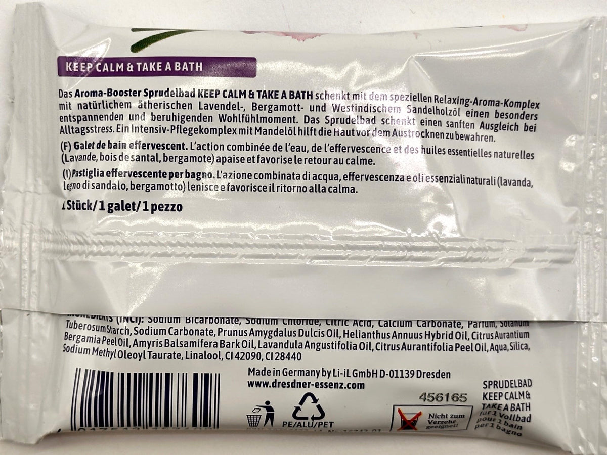 5er Pack Dresdner Essenz Sprudelbad Keep calm & Take a Bath 5 x 70g