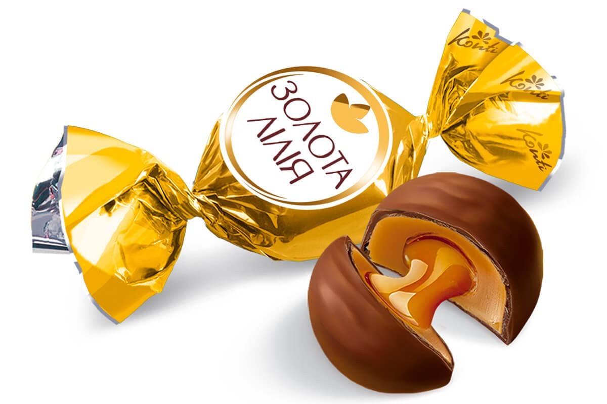 Konti Ukraine Toffikonfekt Golden Lily Kondensmilchgeschmack 1 kg
