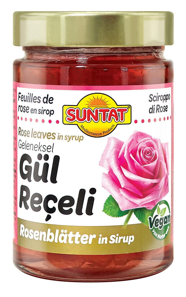 SUNTAT Konfitüre  Rosenbluten in Sirup Vegan 380g