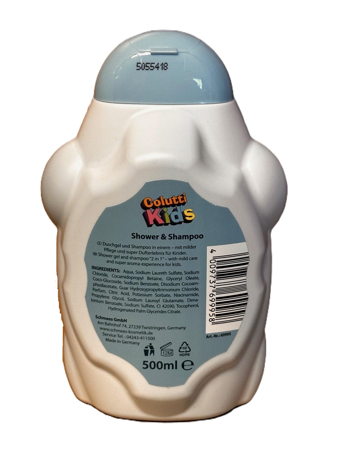 Colutti Kids Sensitiv Duschgel & Shampoo in einem mit milder Pflege für Kinder 500ml