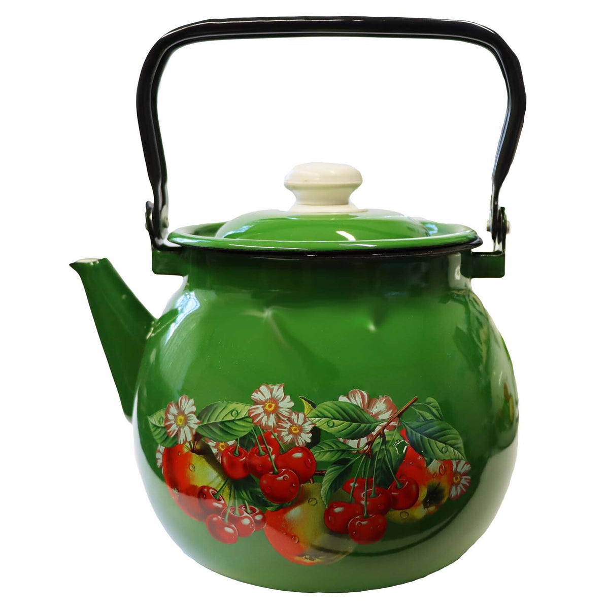 Wasserkocher Wasserkessel Emaille 3,5 L Vintage neu Garten Camping