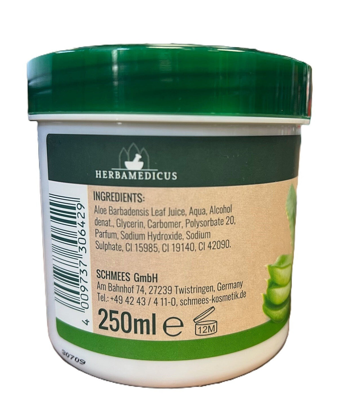 Herbamedicus Aloe Vera Gel 50% Anteil regenerierend, 2x 250 ml
