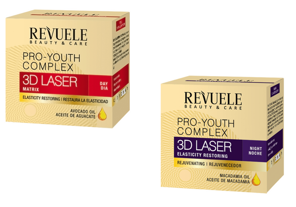 2tlg. Set 3D REVUELE LASER Tages 50ml + Nacht Creme 50ml