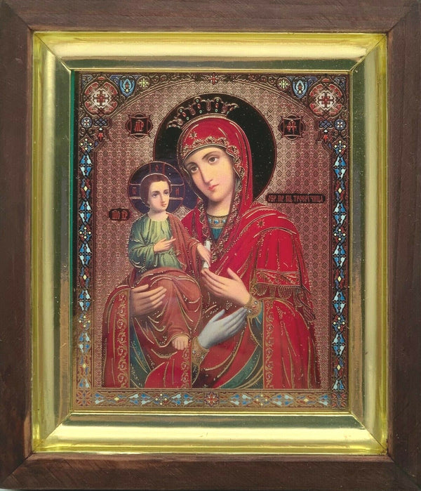 Ikone GM Gottes Mutter  Troeruchiza Троеручица, 21x18cm
