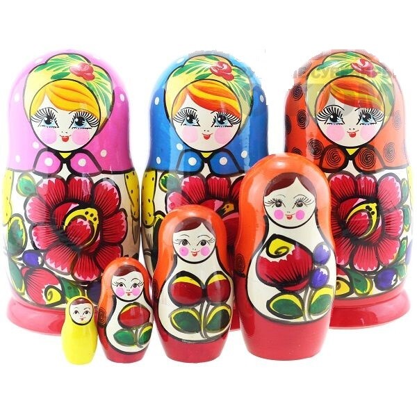 Matroschka 5tlg. Majdan traditionelle Motiv , 15 cm