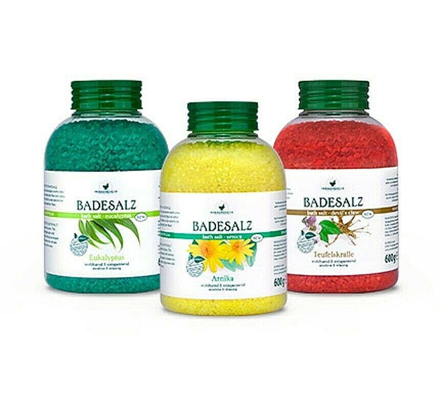 Herbamedicus Badesalz 3 verschiedene Sorten, 3x 575g