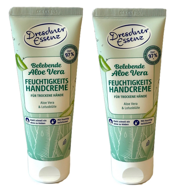 2er Pack. Dresdner Essenz Sensitiv-Handcreme Belebende Aloe Vera 2 x 75ml