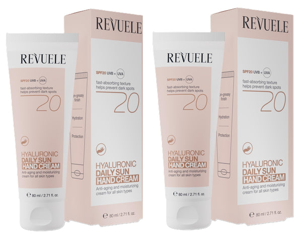 2er Pack Handcreme REVUELE Rev Aloe Daily Sun SPF20, 2x 80ml