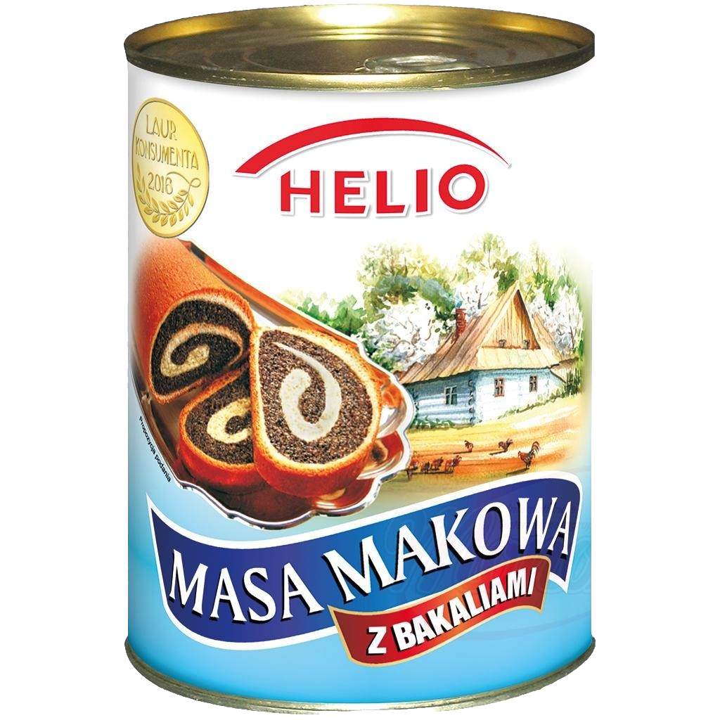 HELIO Fertige MASA MAKOWA  mit Rosinen & Orangenschalen 850g