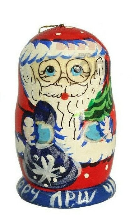 Weinachten Santa Ded Moros aufhängbar Holz Handbemalt  7cm