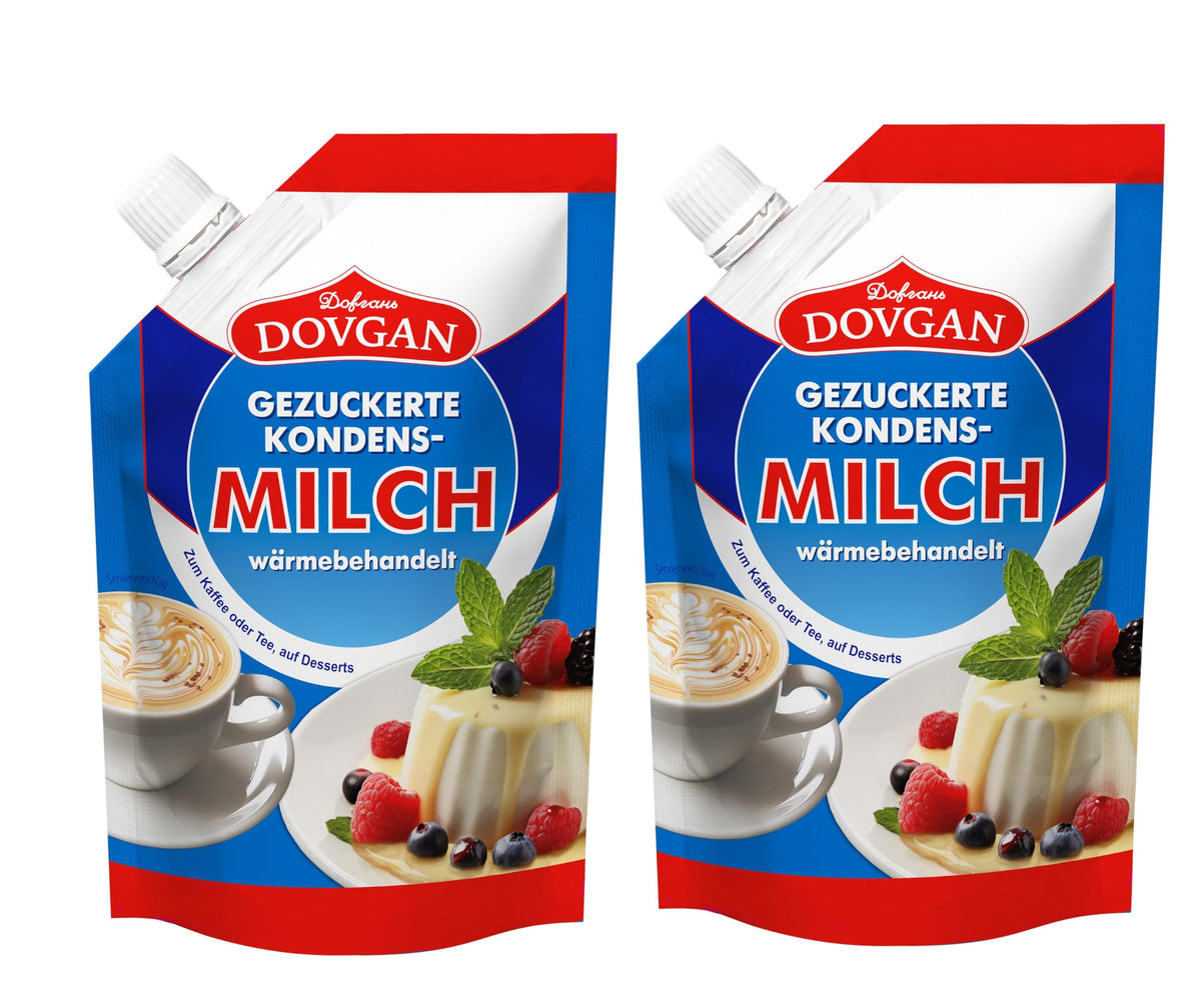 2er Pack DOVGAN gezuckerte Kondensmilch in Doypack 2x 150 g