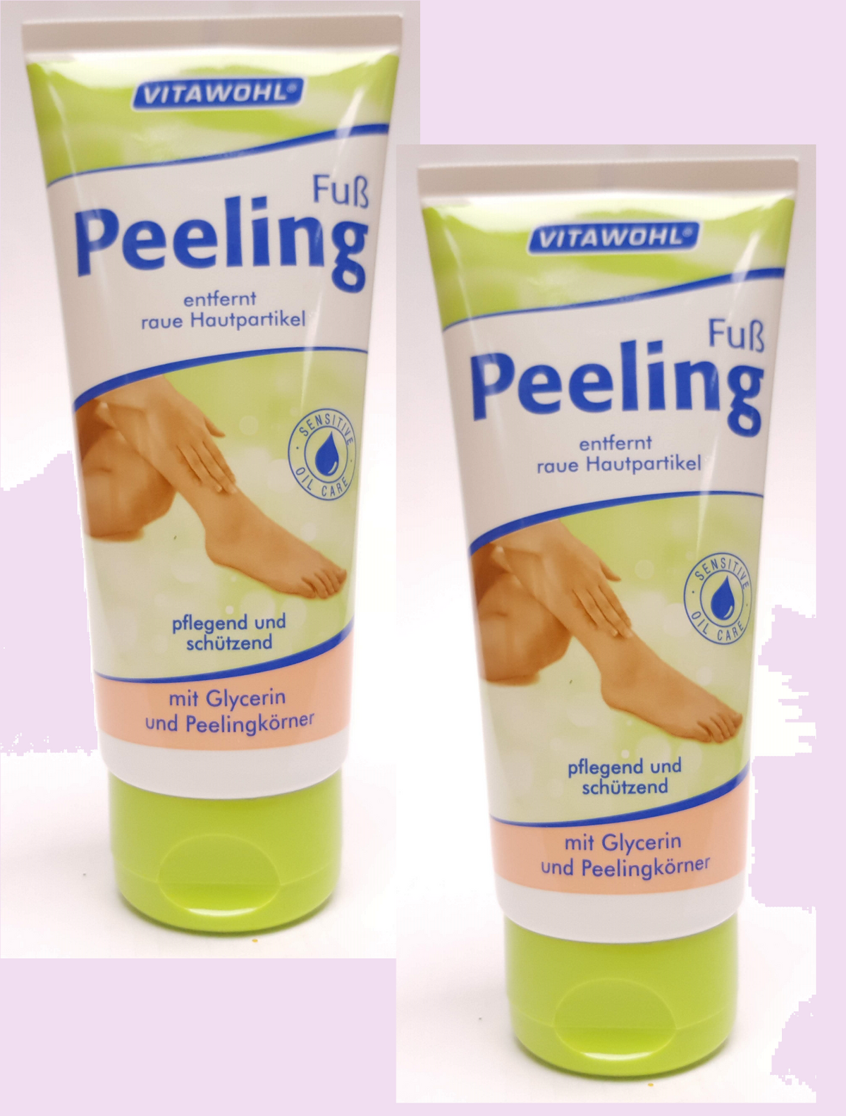 Vitawohl Fuß Peeling  raue Hautpartikel Glycerin, 2x 100ml