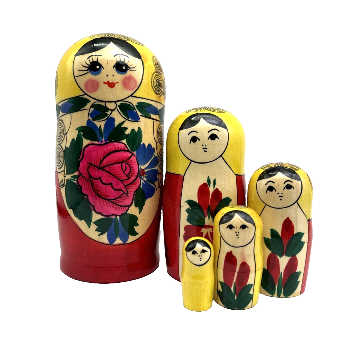 Matroschka 5tlg. Semenov  traditionelle Motiv  18 cm (5