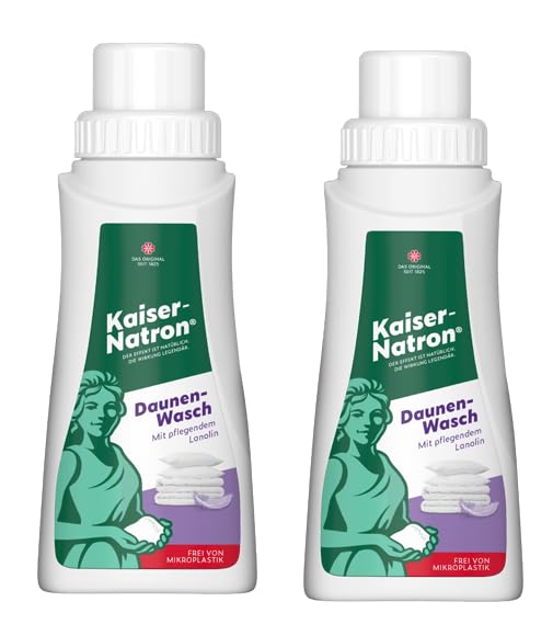 2er Pack HOLSTE Kaiser-Natron Daunen-Wasch Dauen Waschmittel, 2x 250ml