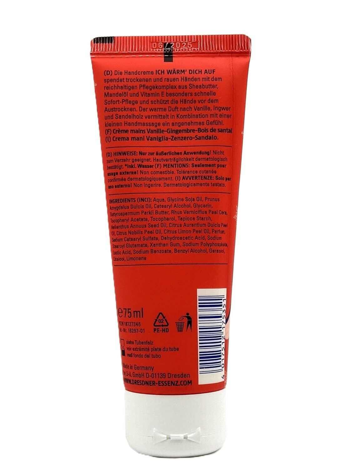 2er Pack. Dresdner Essenz Winter-Handcreme Ich wärm' Dich auf! 2 x 75ml