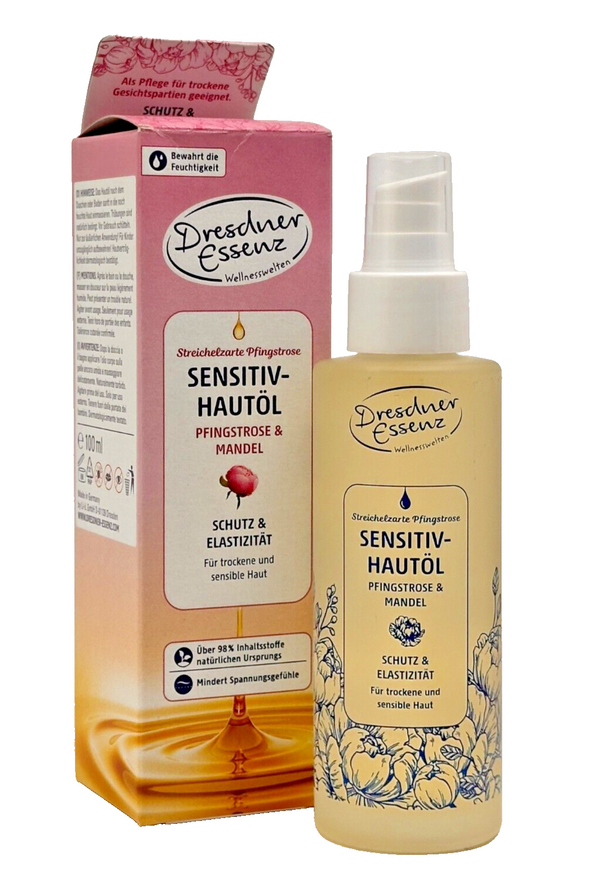 2er Pack. DRESDNER ESSENZ Massage-Hautöl Sensitiv-Hautöl Streichelzart 2 x 100ml