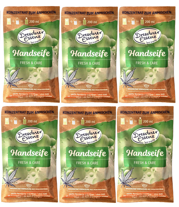 6er Pack Dresdner Essenz Handseife Konzentrat FRESH & CARE, 6x 40g