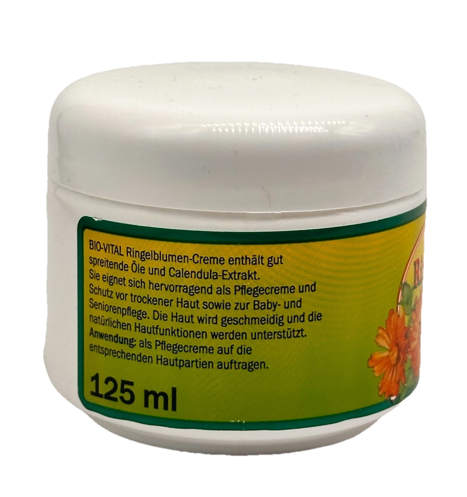 BIO-VITAL Ringelblumen Creme gut spreitende Öle Calendula 4x 125 ml