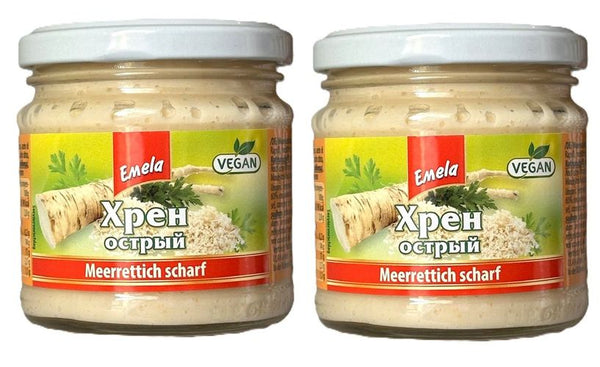Emelja Scharfer Meerrettich 2er Pack à 200g – fein gerieben