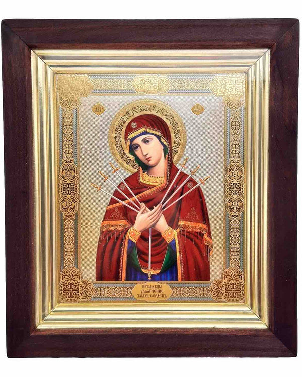 Ikone GM Siebenpfeilige Semistrelnaja Умягчение злых сердец 28x24cm