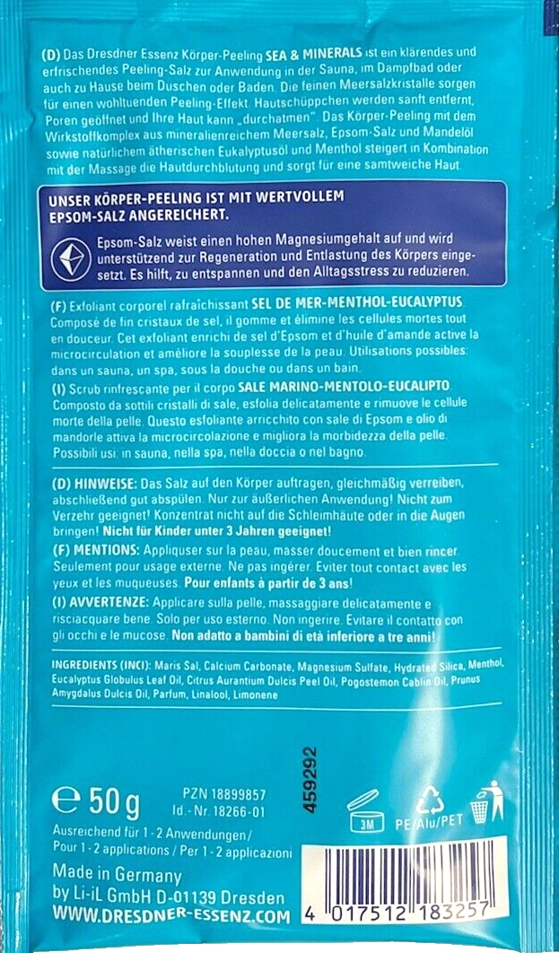 6er Pack Dresdner Essenz Körper-Peeling Sea & Minerals 6 x 50g