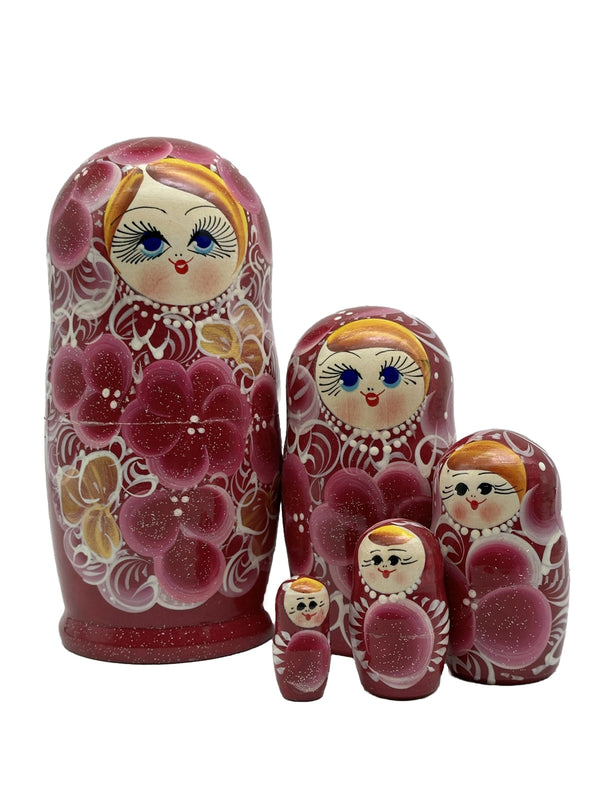 Matroschka 5tlg. Matreschka Babuschka  handgemalt Russland  neu, 15cm