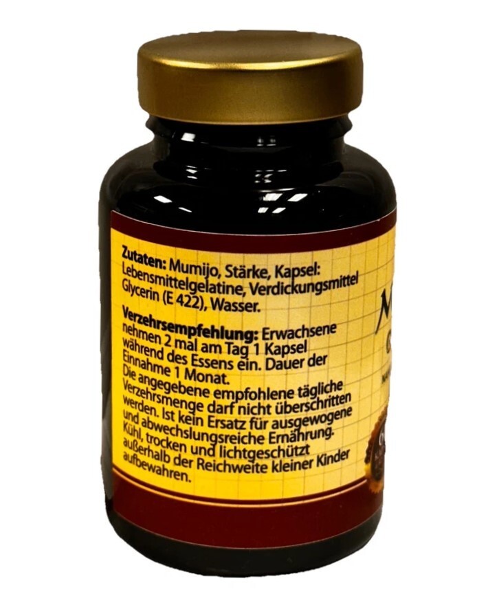 Mumijo Shilajit GOLD AKTIV Kirgisien 60 Kapseln Je 423 mg