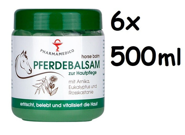 Pharmamedico Pferdebalsam Arnika, Eukaliptus, Rosskastani, 6x 500ml
