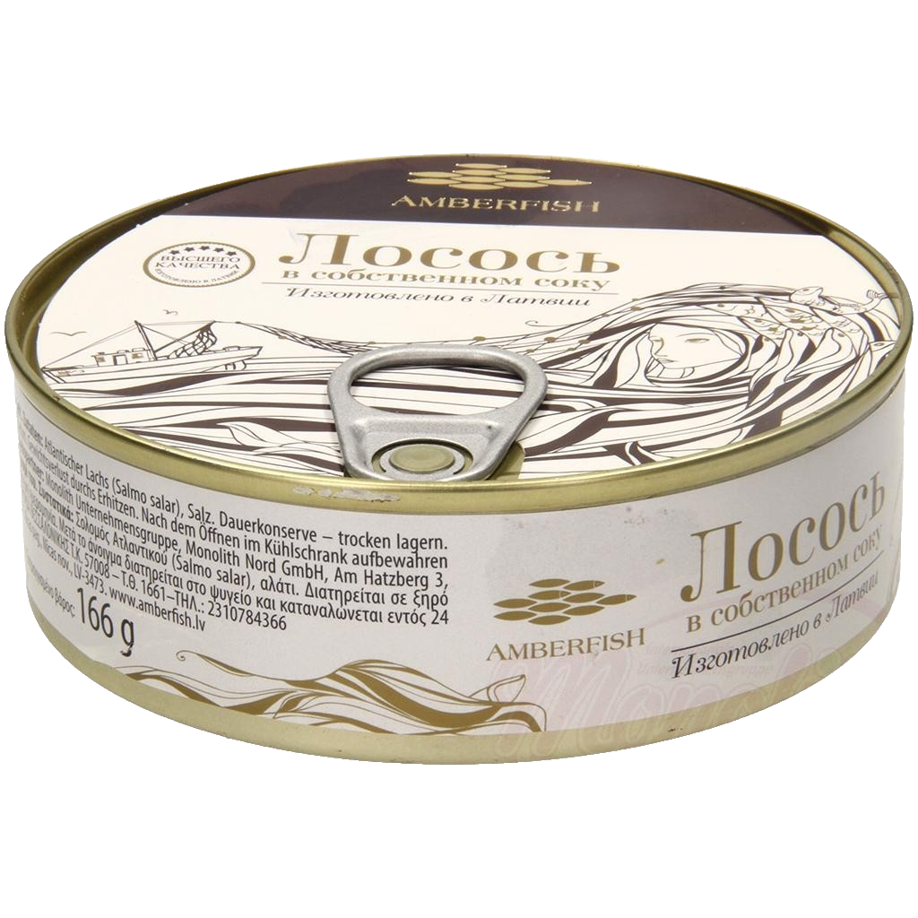 4x Atlantischer Lachs Gorbuscha eigenem Saft 4 Dose je 200g / Fischeinlage 166g