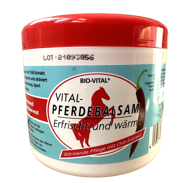 BIO-VITAL Pferdebalsam wärmend mit Chili-Extrakt 6x 500ml