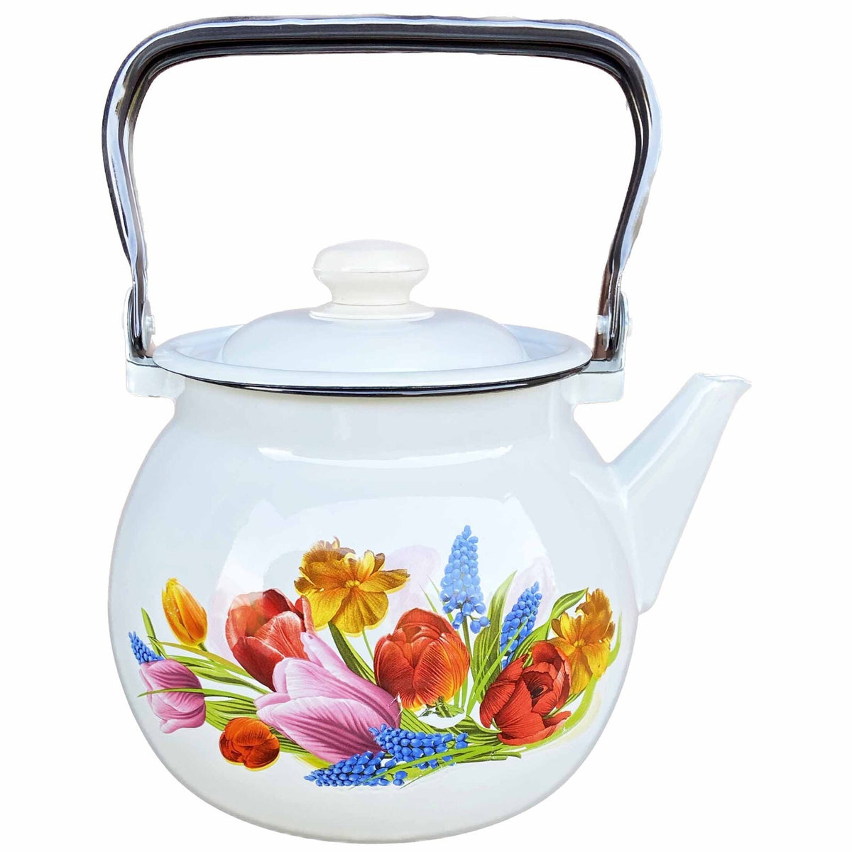 Wasserkocher Wasserkessel Emaille 3,5 L Vintage neu Garten Camping