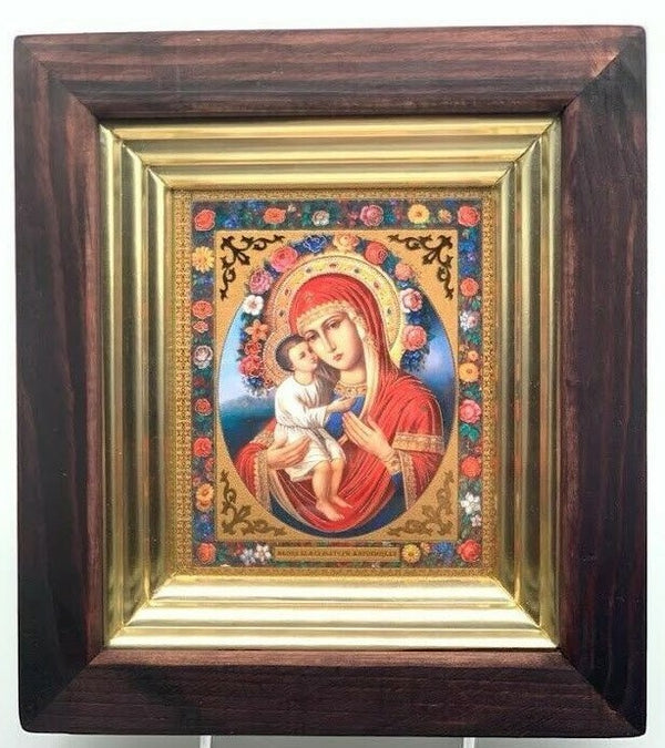 Ikone Gottesmutter Zhirowizkaja Жировицкая 28x 24 x 3 cm