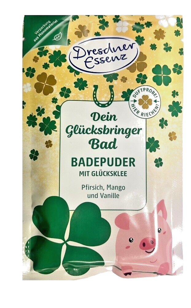 6x DRESDNER ESSENZ Badepuder Glücksbringer Wellness Pflegebad 6x60g