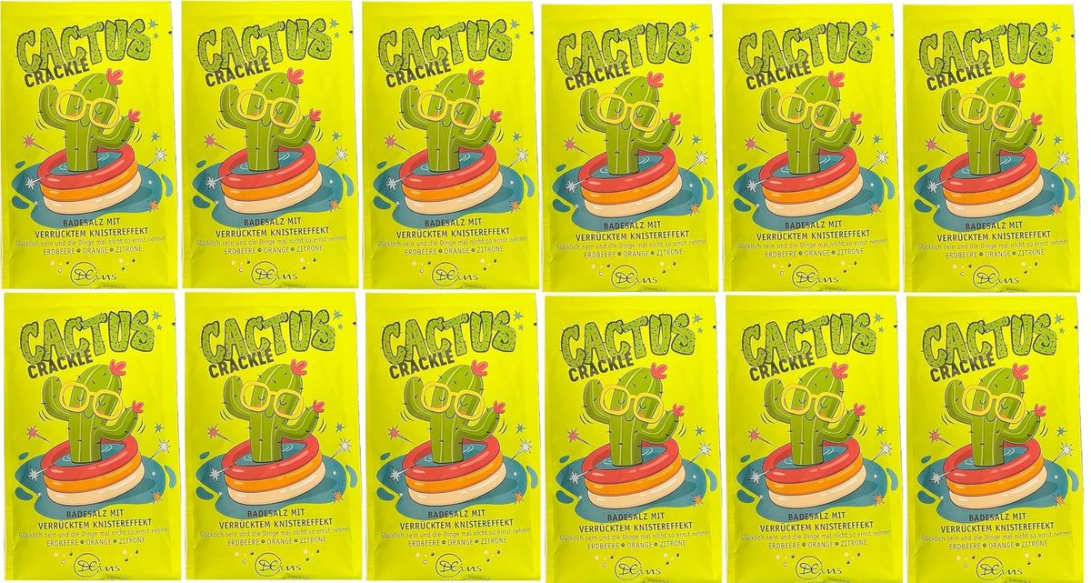 12er Pack Dresdner Essenz Knister Badesalz Cactus Crackle 12x 60g