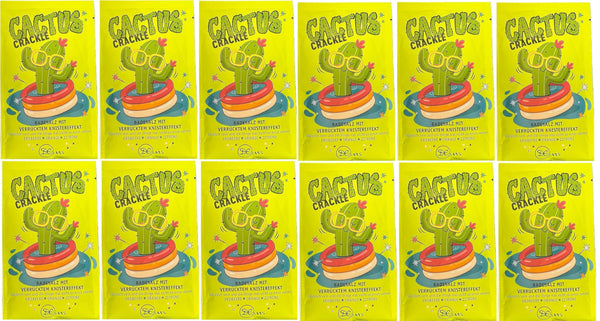 12er Pack Dresdner Essenz Knister Badesalz Cactus Crackle 12x 60g