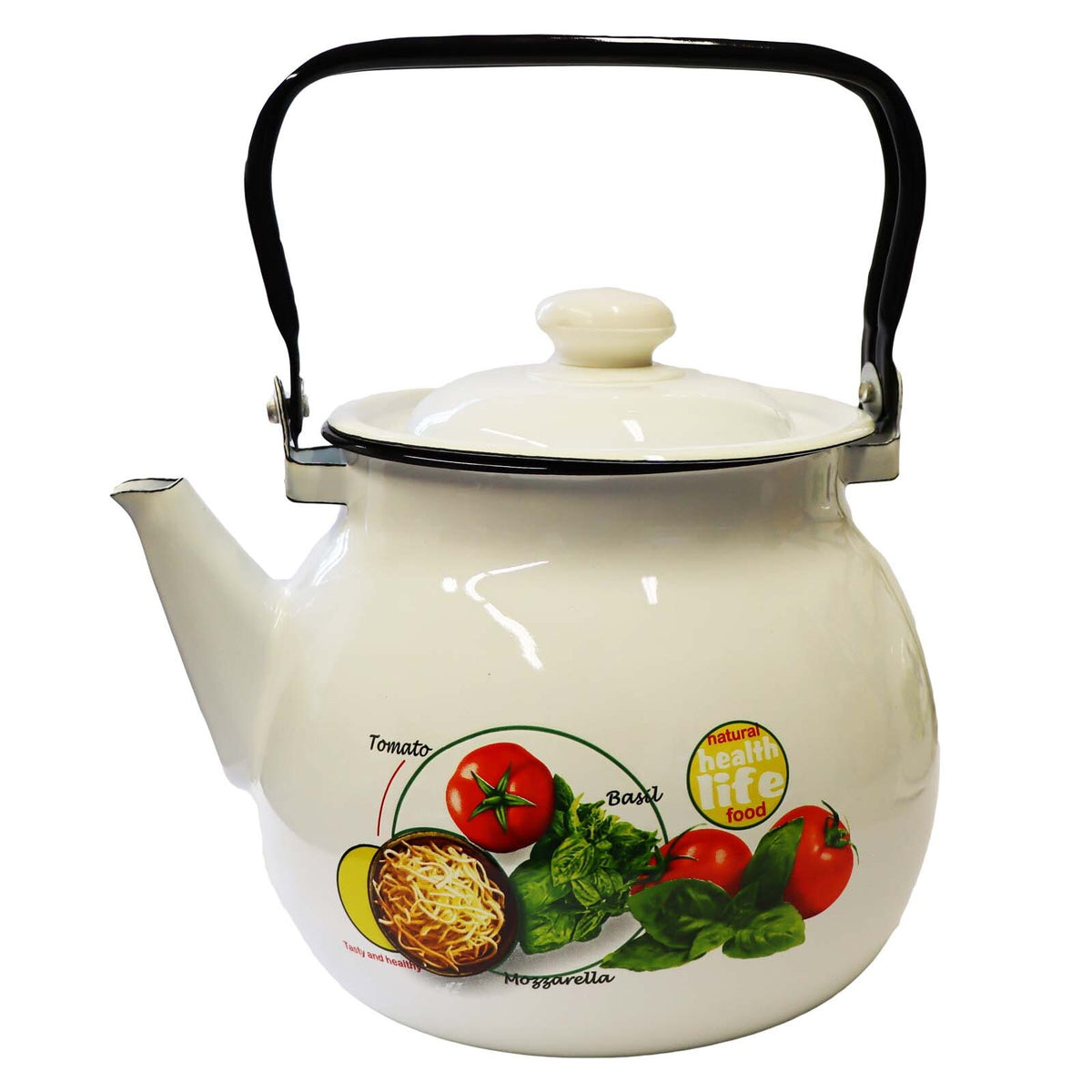 Wasserkocher Wasserkessel Emaille 3,5 L Vintage neu Garten Camping