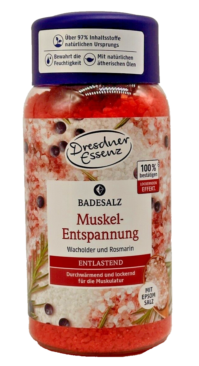 DRESDNER ESSENZ Badesalz Muskel Entspannung Wacholder Rosmarin 600g
