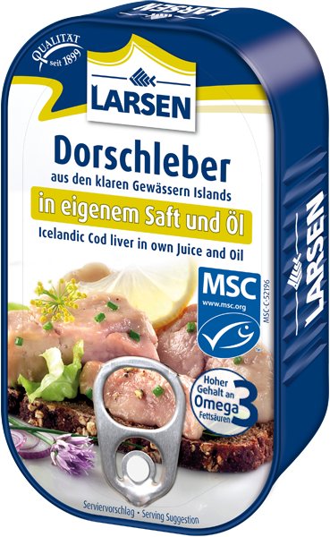 10x LARSEN Dorschleber in eigenem Saft & Öl  10x 121g