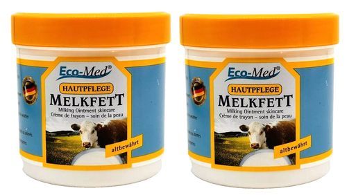 Eco-Med Melkfett Baby Seniorenpflege Hautpflegemittel, 2x 250 ml