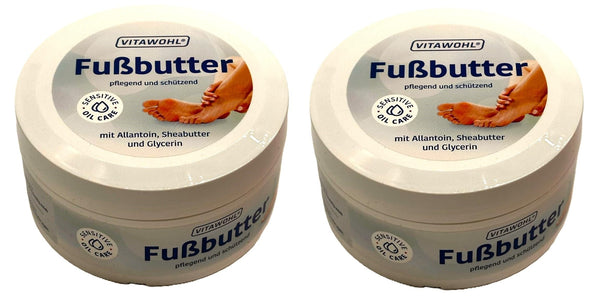 2 er Pack Vitawohl Fußbutter mit Allantoin, Sheabutter und Glycerin 2x 250ml