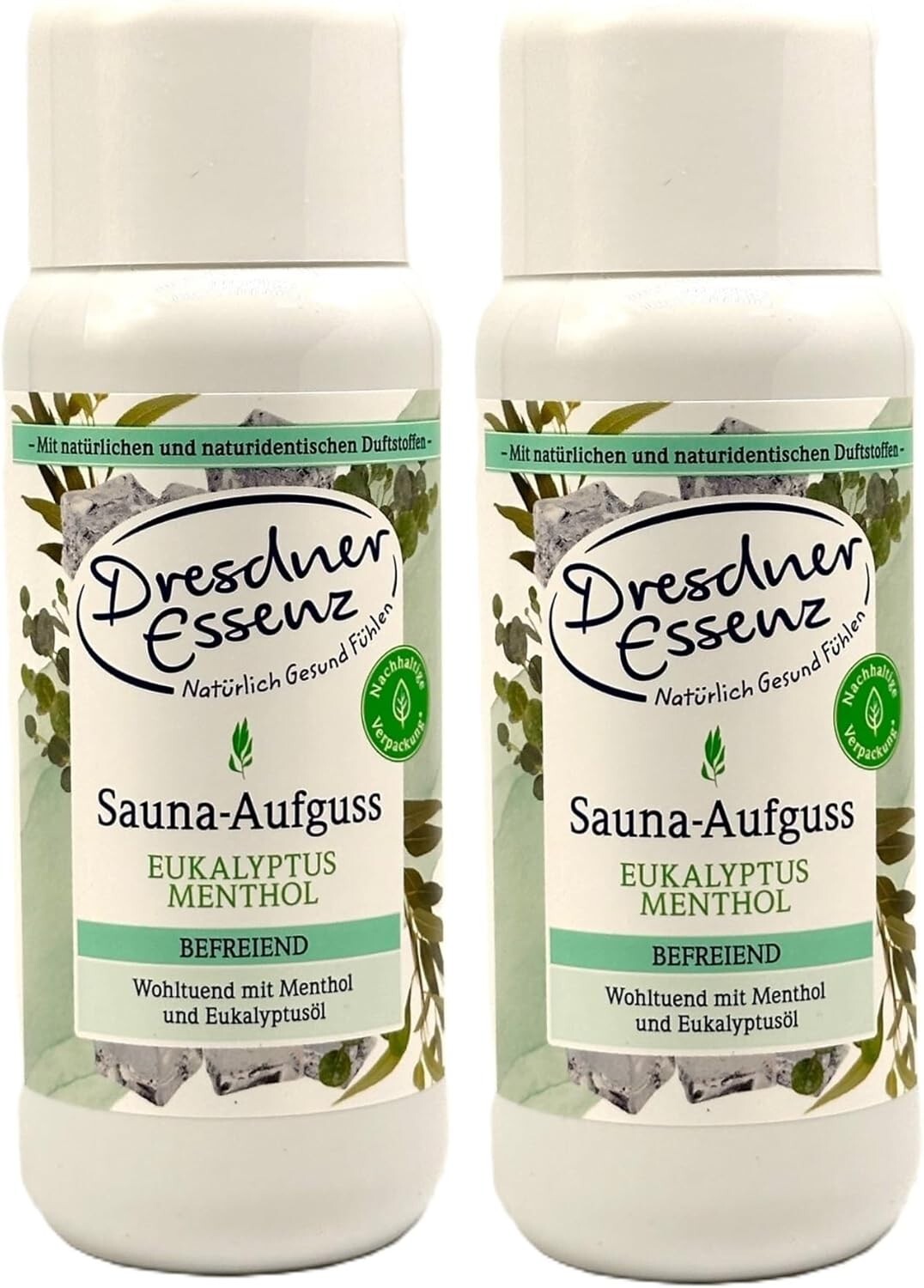 2er Pack Dresdner Essenz Sauna-Aufguss Eukalyptus Menthol 2 x 250ml