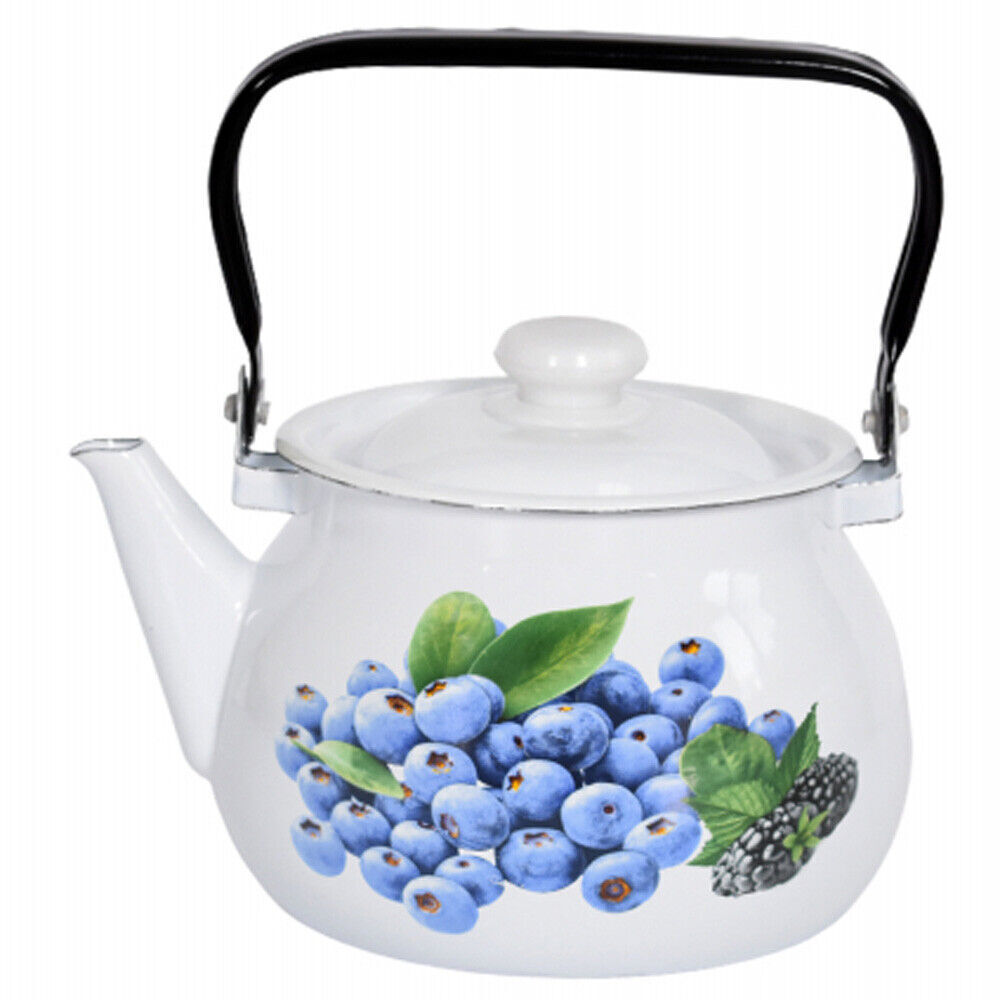 Wasserkocher Wasserkessel Emaille 3,5 L Vintage neu Garten Camping
