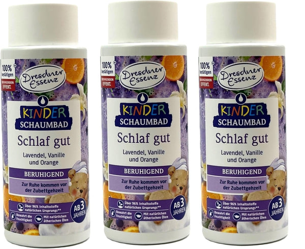 3er Pack Dresdner Essenz Kinder-Schaumbad Schlaf gut 3x 300ml