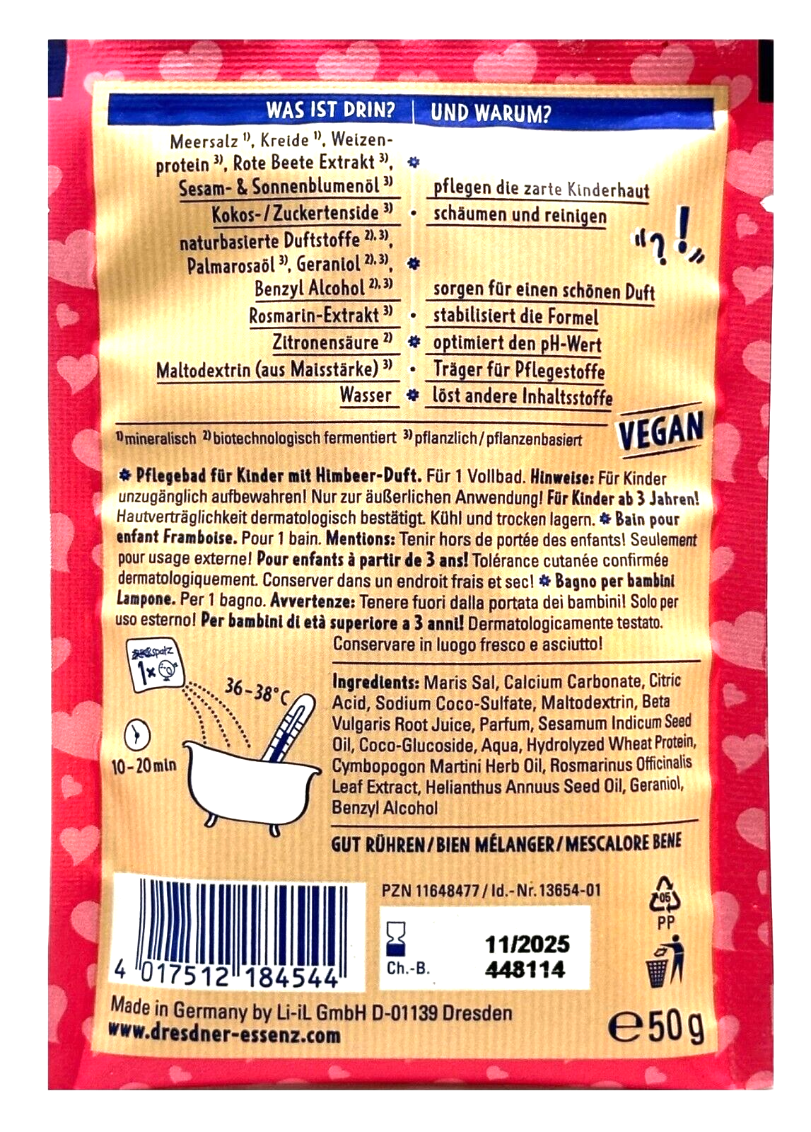 6er Pack Dresdner Essenz Dreckspatz Pflegebad Hab dich lieb 6 x 50g
