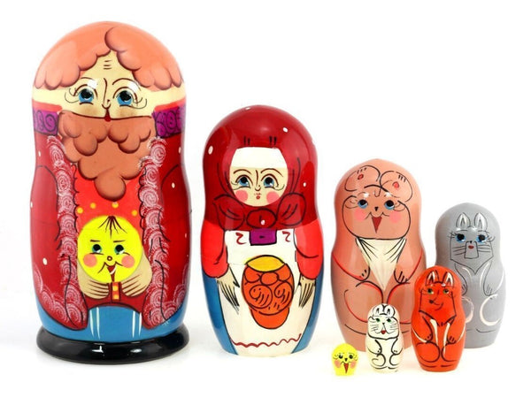russiche Matroschka 7tlg. Märchen  Kolobok 18 cm