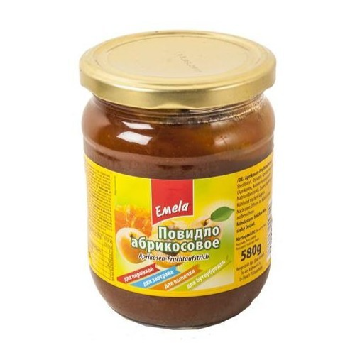 Emelja Aprikosenmarmelade Marmelade Povidlo Aprikosen-Fruchtaufstrich 580g